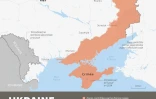 Carte des zones contrôlées par les forces russes en Ukraine et zones d'opérations ukrainiennes sur le sol russe, au 27 avril 2025 à 17h30 GMT 