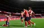 L'Atletico Madrid, grâce notamment à un but d'Angel Correa (genoux), a remporté un match décisif pour le titre face à la Real Sociedad au Wanda Metropolitano, le 12 mai 2021