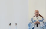 Le pape Léon XIV sur l'île italienne de Lampedusa, le 4 juillet 2026
