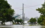 Inondations Ă Lawrence, Ă 70 km de Lismore, le 1er mars 2022 en Australie