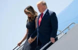 Donald Trump et la Première Dame Melania Trump arrivent à El Paso, au Texas, le 7 août 2019