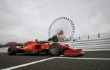 Le Monégasque Charles Leclerc au volant de sa Ferrari lors de la 1re séance d'essais libres pour le GP du Japon, le 11 octobre 2019 à Suzuka  