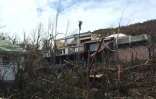 Des maisons après le passage de l'ouragan Irma à Gustavia sur l'île de Saint-Barthélémy, le 7 septembre 2017