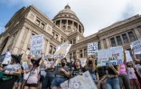 Manifestation pour le droit à l'avortement devant le Capitole de l'Etat du Texas à Austin, le 2 octobre 2021