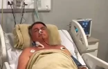 Photo publiée sur le compte X de l'ancien président brésilien Jair Bolsonaro, dans un message envoyé depuis l'hôpital de Natal, le 12 avril 2025