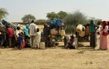Des civils qui ont fui les combats et trouvé refuge dans un camp de fortune à Tawila, dans l'ouest du Soudan, le 13 avril 2025
