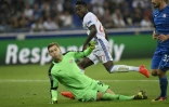 Le jeune lyonnais Maxwell Cornet auteur du 3e but de son équipe face au Dinamo Zagreb dans le groupe H, le 14 septembre 2016 au Parc OL