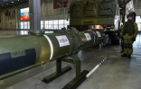 Un missile de croisière russe 9M729 dans un parc militaire, le 23 janvier 2019 près de Moscou