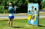 Les requins sont devenus une attraction touristique, le 15 juillet 2022 à Chatham, dans le Massachusetts