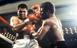 Mohamed Ali lors d'un combat avec Leon Spinks à Las Vegas le 15 février 1978