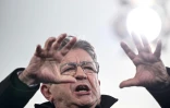 Le candidat des Insoumis à la présidentielle, Jean-Luc Mélenchon, lors d'un meeting à Toulouse le 3 avril 2022