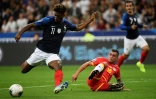 L'attaquant des Bleus, Kingsley Coman, buteur lors du match de qualification Ă l'Euro 2020 face Ă Andorre, au Stade de France, le 10 septembre 2019