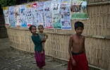 Des enfants rohingyas à Shan Taung dans les environs de Mrauk U proche de la frontière avec le Bangladesh, le 4 avril 2018