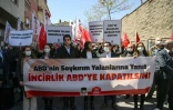 Manifestation devant le consulat américain à Istanbul le 26 avril 2021