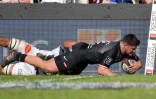 Le talonneur de Toulouse Julien Marchand marque un essai contre La Rochelle en Top 14, le 8 septembre 2018 Ă Toulouse