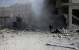 Bombardements du régime syrien sur la ville de Saqba, le 23 février 2018 dans la Ghouta orientale