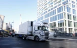 Un camion dans le centre d'Anvers (Belgique), le 25 janvier 2021.