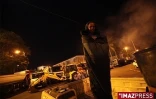 Mardi 1er septembre 2009 - Barrage des professionnels du BTP devant la SRPP au Port
