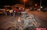 Mardi 1er septembre 2009 - Barrage des professionnels du BTP devant la SRPP au Port