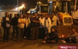 Mardi 1er septembre 2009 - Barrage des professionnels du BTP devant la SRPP au Port