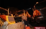 Mardi 1er septembre 2009 - Barrage des professionnels du BTP devant la SRPP au Port