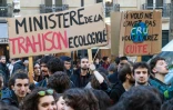 Manifestation de jeunes devant le ministère de l'Ecologie à Paris, le 15 février 2019
