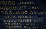 Le nom de Jean Soulagnes inscrit sur un monument aux morts à Marseille, le 23 février 2018