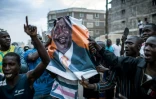 Marche de partisans de Raila Odinga, candidat de l'opposition à la présidentielle kényane, le 10 août 2017 à Nairobi
