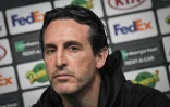 L'entraîneur d'Arsenal Unai Emery en conférence de presse, le 6 mars 2019 à Rennes