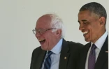 Le président Barack Obama (droite) avec le candidat malheureux à la candidature démocrate Bernie Sanders (gauche) le 9 juin 2016 à la Maison Blanche