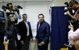 L'ancien Premier ministre libanais Saad Hariri dans un bureau de vote de Beyrouth, le 8 mai 2016 