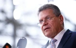 Le commissaire européen au Commerce, Maros Sefcovic, le 15 mai 2025 à Bruxelles