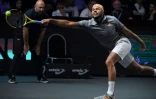 Jo-Wilfried Tsonga en finale du tournoi de Metz contre le Slovène Aljaz Bedene, le 22 septembre 2019