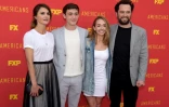 Keri Russell, Keidrich Sellati, Holly Taylor et Matthew Rhys, les acteurs protagonistes de la série "The Americans" le 30 mai 2018 à Los Angeles 