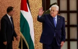 Le président de l'Autorité palestinienne, Mahmoud Abbas, lors d'une cérémonie de prestation de serment de ministres récemment nommés, le 31 mars 2024 à Ramallah, en Cisjordanie occupée 