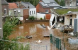 Inondations à Pepinster, le 16 juillet 2021 en Belgique