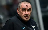 L'entraîneur italien de la Lazio Maurizio Sarri lors du match de Serie A contre l'Inter Milan au stade San-Siro le 30 avril 2023