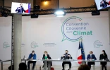Le président Macron lors de son intervention devant des membres de la Convention pour le climat, le 14 décembre à Paris