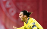 Zlatan Ibrahimovic auteur d'un doublé pour la Suède contre le Danemark en barrage retour à l'Euro, le 17 novembre 2015 à Copenhague