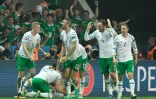 La joie des joueurs irlandais après le but de Robbie Brady contre l'Italie lors de l'Euro, le 22 juin 2016 à Lille