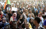 Des Soudanais manifestent en hommage aux personnes tuées tuées lors de la dispersion d'un sit-in, le 13 juillet 2019 à Khartoum
