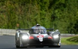 L'Espagnol Fernando Alonso dans la Toyota TS050 Hybrid LMP1 aux 24 Heures du Mans, le 15 juin 2019