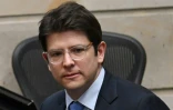 Le candidat à la présidence de la Colombie et sénateur Miguel Uribe le 14 mai 2025 à Bogota