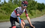 Le cycliste slovène Tadej Pogacar lors d'un entraînement à Koge (Danemark), le 29 juin 2022