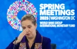 La directrice adjointe du pôle recherche du FMI, Petya Koeva Brooks, le 22 avril 2025 à Washington