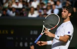 Le Britannique Cameron Norrie contre Novak Djokovic en demi-finale de Wimbledon, le 8 juillet 2022