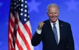 Joe Biden après son discours pendant la nuit de l'élection, le 4 novembre 2020 à Wilmington (Delaware) 