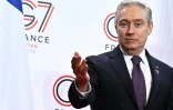 Le ministre canadien des Finances François-Philippe Champagne participe à une réunion de préparation du G7, le 18 mai 2026 à Paris