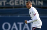 Kylian Mbappé à l'entraînement avec le Paris-SG au Camp des Loges à Saint-Germain-en-Laye le 28 août 2021.