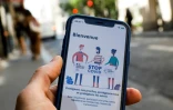 L'application StopCovid sur un smartphone, le 27 mai 2020 à Paris